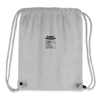 Mécanicien Tarif Horaire - Sac à cordon recyclé Stanley/Stella - gris chiné - Devant