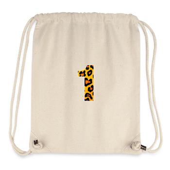 Leopard print yellow-orange - Stanley/Stella Recycled Gym Bag - natural - Front
