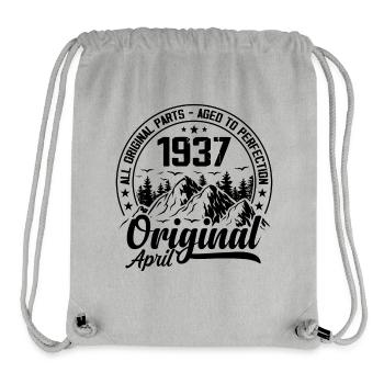 1937 April Original: 87 Years Anniversary Gift - Stanley/Stella Recycled Gym Bag - heather grey - Front