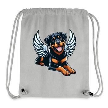 Süßer Rottweiler Engel Comic-Stil - Stanley/Stella recycelter Gym Bag - Grau meliert - Vorne