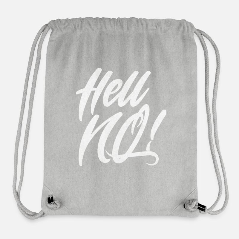 Hell no - Stanley/Stella recycelter Gym Bag - Grau meliert