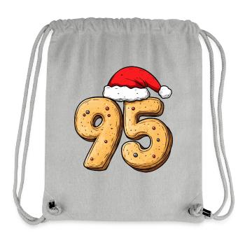 Biscuit de Noël à 95 chiffres - Sac à cordon recyclé Stanley/Stella - gris chiné - Devant