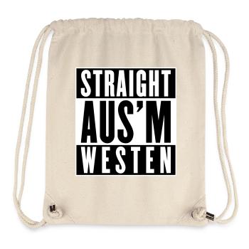 Straight aus'm Westen (Farben änderbar) - Stanley/Stella recycelter Gym Bag - Naturweiß - Vorne
