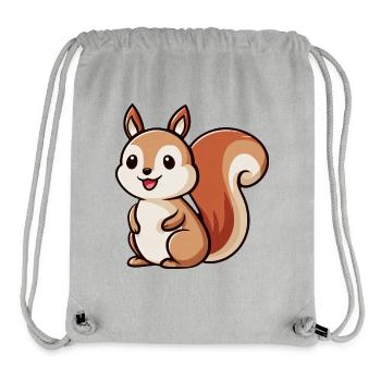 Verspielter Eichhörnchen-Zauber - Stanley/Stella recycelter Gym Bag - Grau meliert - Vorne