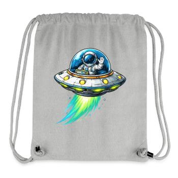 UFO-Astronaut im Funkenflug - Stanley/Stella recycelter Gym Bag - Grau meliert - Vorne