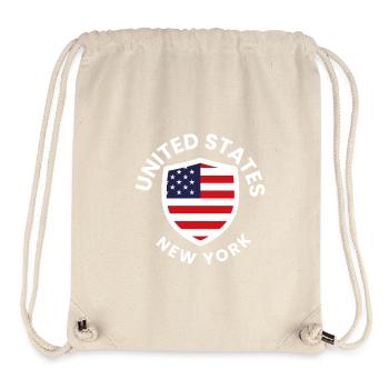 USA NY Patriot Shield - Stanley/Stella recycelter Gym Bag - Naturweiß - Vorne