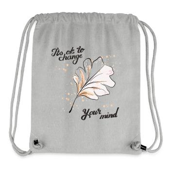 Gedanken Blütenblatt - Stanley/Stella recycelter Gym Bag - Grau meliert - Vorne