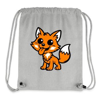 Bande dessinée Fox - Sac à cordon recyclé Stanley/Stella - gris chiné - Devant