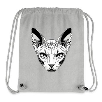 Sphynx Katze Sphynxkatze Canadian Cat Süße Sphinx - Stanley/Stella recycelter Gym Bag - Grau meliert - Vorne