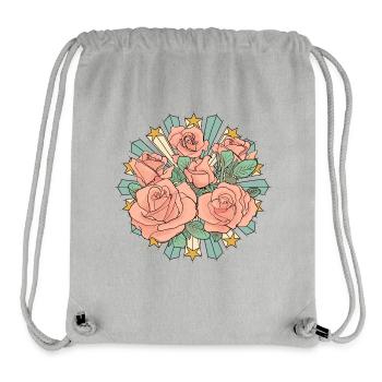 Étoile du pouvoir des fleurs - Sac à cordon recyclé Stanley/Stella - gris chiné - Devant