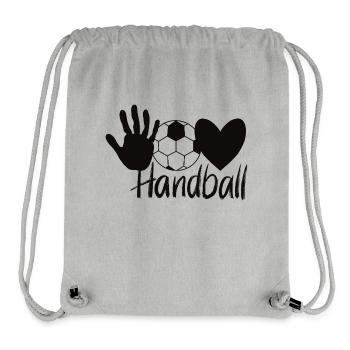 Handball love - Stanley/Stella recycelter Gym Bag - Grau meliert - Vorne