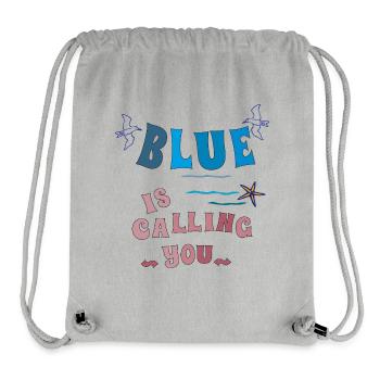 blue is calling you, es ist Urlaubszeit - Stanley/Stella recycelter Gym Bag - Grau meliert - Vorne