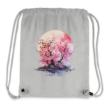 Cherry Blossoms, Peach Blossoms, China, Japan, Korea - Stanley/Stella Recycled Gym Bag - heather grey - Front