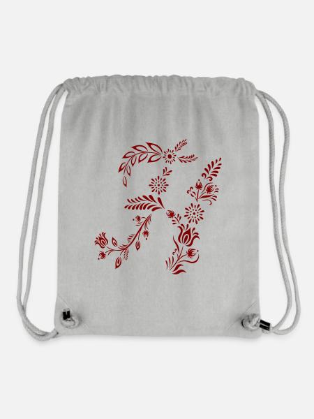 Initiale H, Buchstabe - Stanley/Stella recycelter Gym Bag - Grau meliert