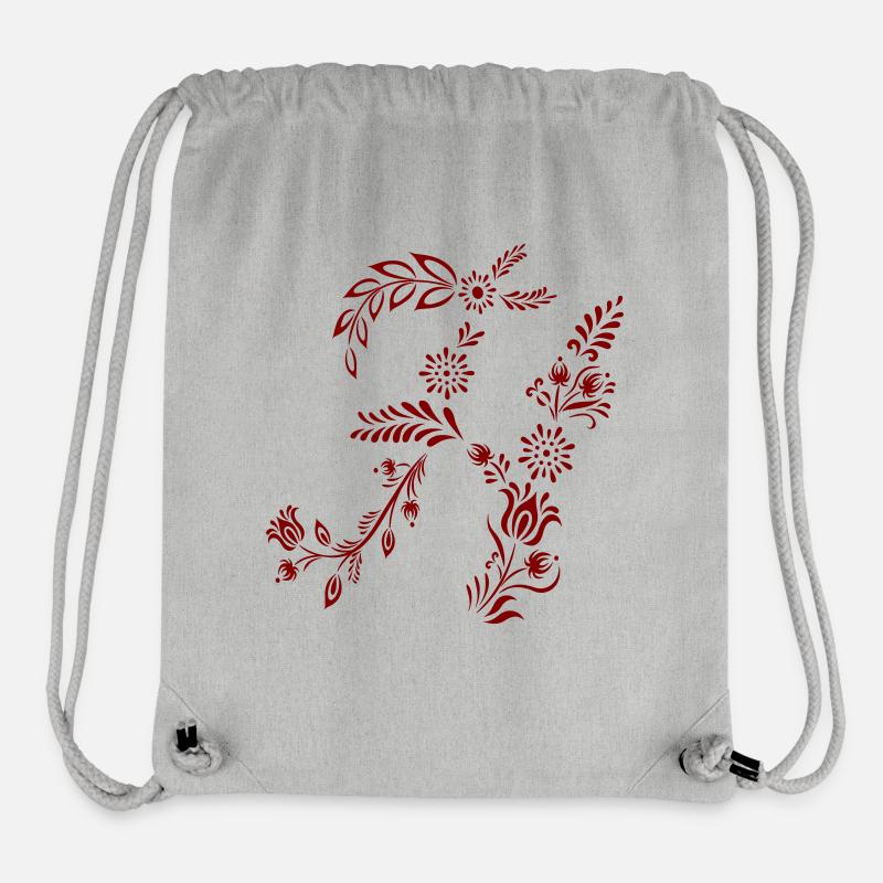 Initiale H, Buchstabe - Stanley/Stella recycelter Gym Bag - Grau meliert