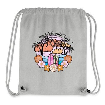 Sun, sea and palm trees - Stanley/Stella Recycled Gym Bag - heather grey - Front