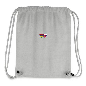 Mauritius Slowakei Flagge Herz - Stanley/Stella recycelter Gym Bag - Grau meliert - Vorne