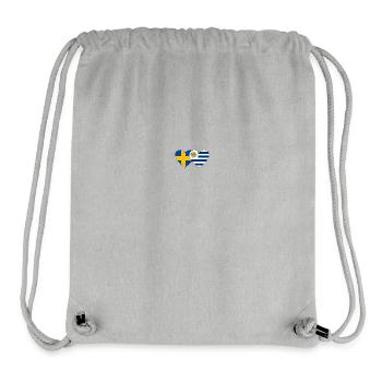 Schweden Uruguay Herz Flagge - Stanley/Stella recycelter Gym Bag - Grau meliert - Vorne