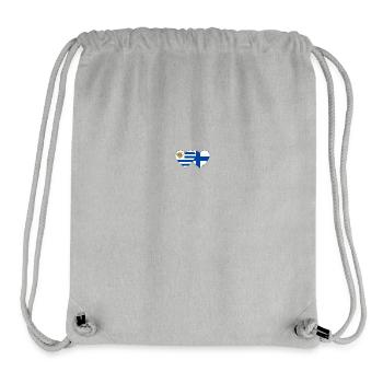 Uruguay Finnland Herz Flagge - Stanley/Stella recycelter Gym Bag - Grau meliert - Vorne
