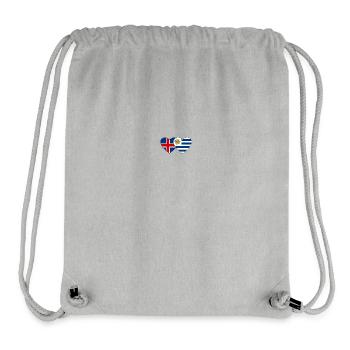 Island Uruguay Herz Flagge - Stanley/Stella recycelter Gym Bag - Grau meliert - Vorne