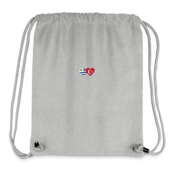 Uruguay Türkei Herz Flagge - Stanley/Stella recycelter Gym Bag - Grau meliert - Vorne