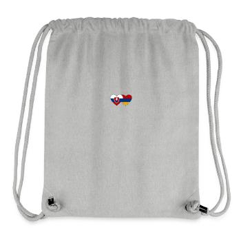 Slowakei Armenien Flagge Herz - Stanley/Stella recycelter Gym Bag - Grau meliert - Vorne