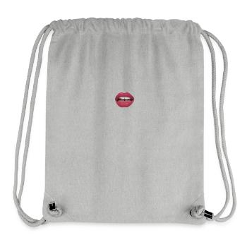 Red lips with teeth - Stanley/Stella Recycled Gym Bag - heather grey - Front