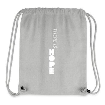 there is HOPE in weiß - Stanley/Stella recycelter Gym Bag - Grau meliert - Vorne