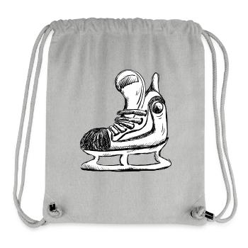 Cooler Schlittschuh I Eishockey Schlittschuhe - Stanley/Stella recycelter Gym Bag - Grau meliert - Vorne