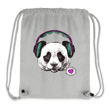Panda Schwangerschaft - Stanley/Stella recycelter Gym Bag - Grau meliert - Vorne