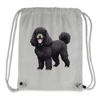 Caniche chien animal - Sac à cordon recyclé Stanley/Stella - gris chiné - Devant
