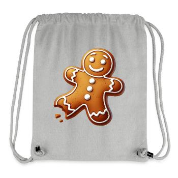 Lebkuchenmann mit Biss – Weihnachtliches Design - Stanley/Stella recycelter Gym Bag - Grau meliert - Vorne