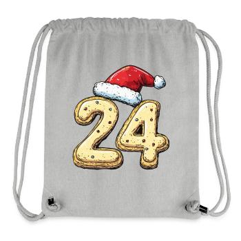 24 Number Christmas Cookie - Stanley/Stella Recycled Gym Bag - heather grey - Front
