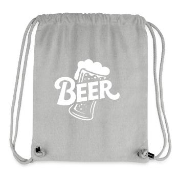 Beer - Funny Beer Logo Tshirt - Stanley/Stella Recycled Gym Bag - heather grey - Front