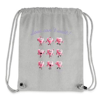 Herz-Liebe Liebe kann nicht warten - Stanley/Stella recycelter Gym Bag - Grau meliert - Vorne
