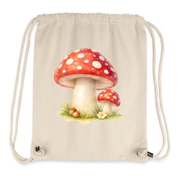 Fliegenpilz Illustration Roter Pilz Naturmotiv   - Stanley/Stella recycelter Gym Bag - Naturweiß - Vorne