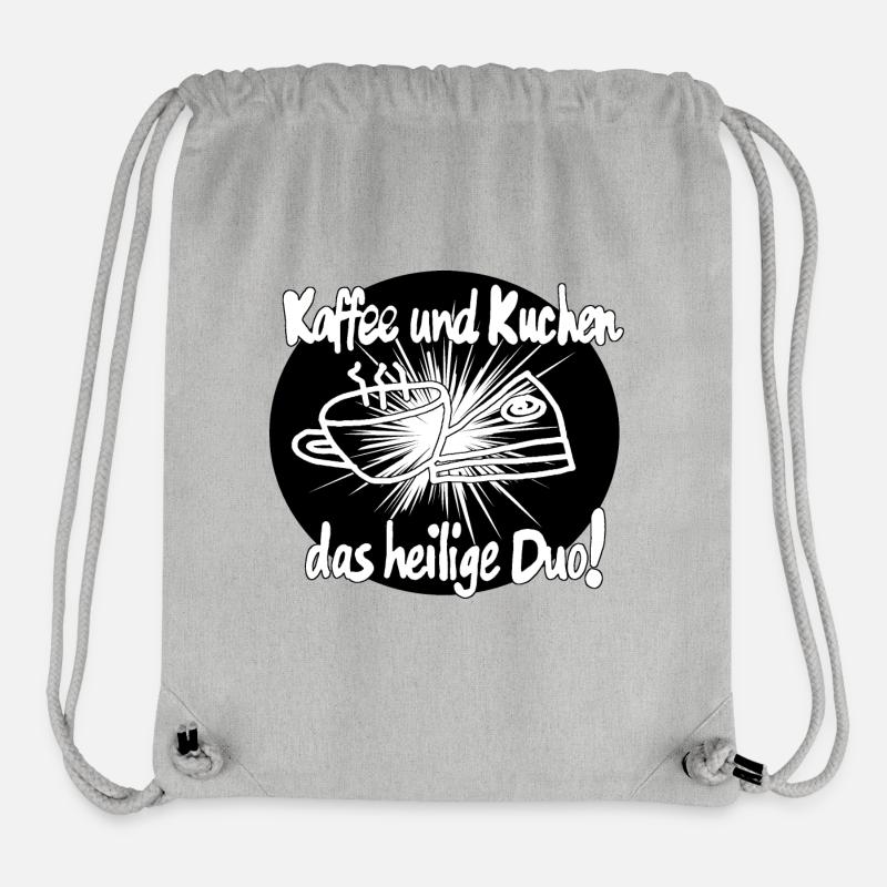 Kaffee und Kuchen ist heilig... - Stanley/Stella recycelter Gym Bag - Grau meliert