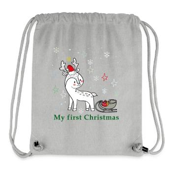 my first christmas - Stanley/Stella recycelter Gym Bag - Grau meliert - Vorne