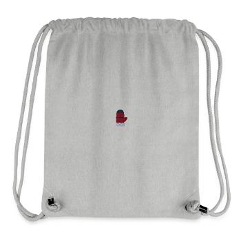 Handschuh bestickt - Stanley/Stella recycelter Gym Bag - Grau meliert - Vorne