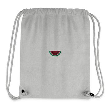 Melon brodé - Sac à cordon recyclé Stanley/Stella - gris chiné - Devant