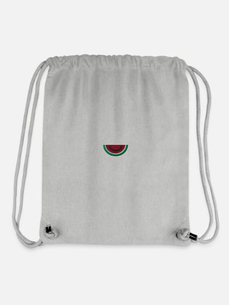 Embroidered melon - Stanley/Stella Recycled Gym Bag - heather grey