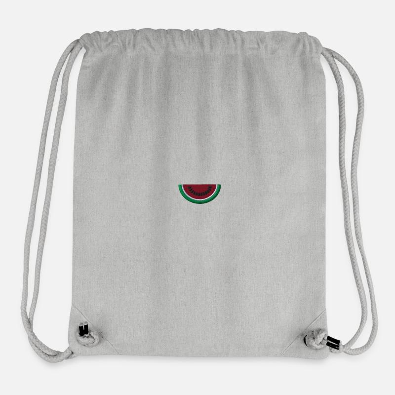 Embroidered melon - Stanley/Stella Recycled Gym Bag - heather grey