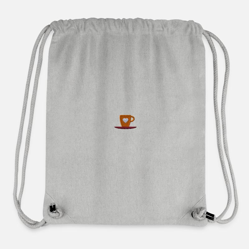 Kaffeetasse bestickt - Stanley/Stella recycelter Gym Bag - Grau meliert