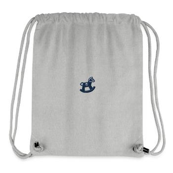 Schaukelpferd bestickt - Stanley/Stella recycelter Gym Bag - Grau meliert - Vorne