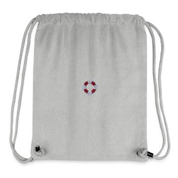 Rettungsring bestickt - Stanley/Stella recycelter Gym Bag - Grau meliert - Vorne