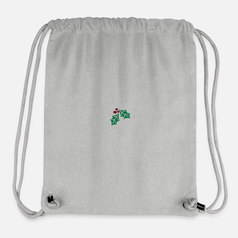 Kornelkirsche bestickt - Stanley/Stella recycelter Gym Bag - Grau meliert