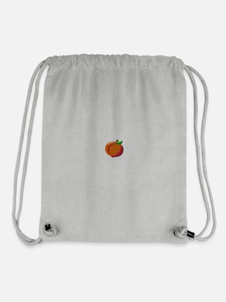 Peach embroidered - Stanley/Stella Recycled Gym Bag - heather grey