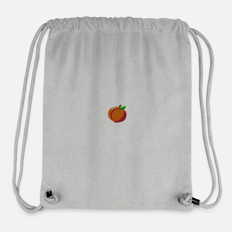 Pfirsich bestickt - Stanley/Stella recycelter Gym Bag - Grau meliert