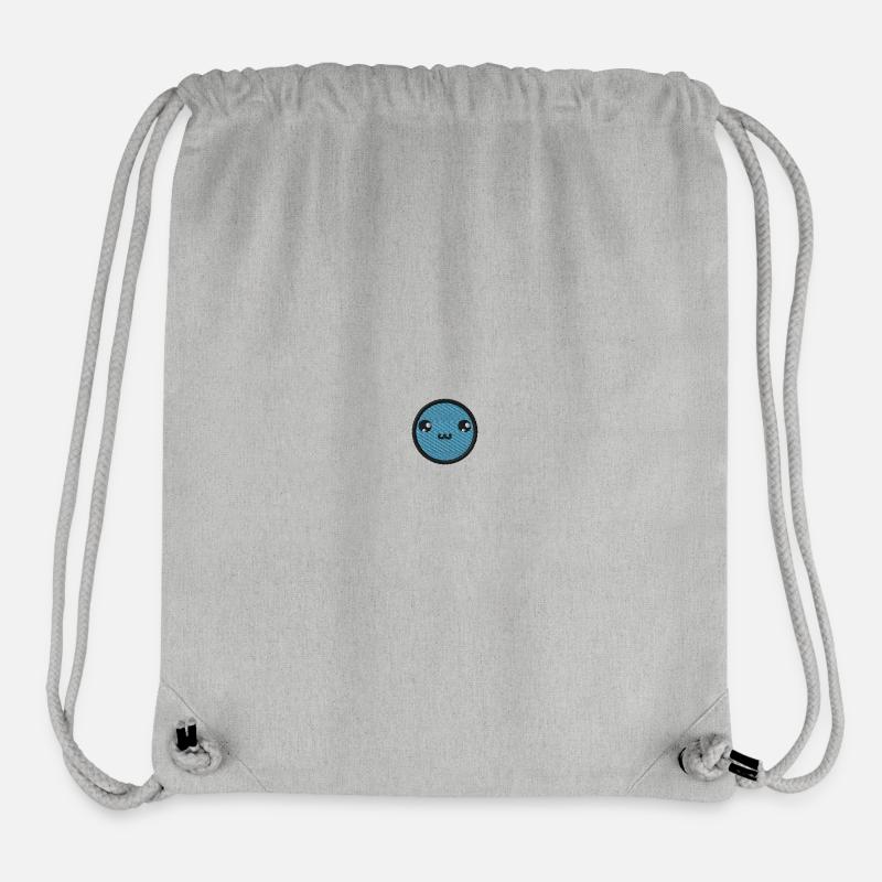 Visage Kawaii - Sac à cordon recyclé Stanley/Stella - gris chiné