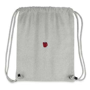 Kaffeetasse bestickt - Stanley/Stella recycelter Gym Bag - Grau meliert - Vorne